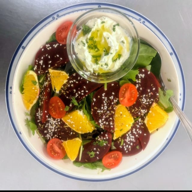 Organic Batzaria Beet Salad.